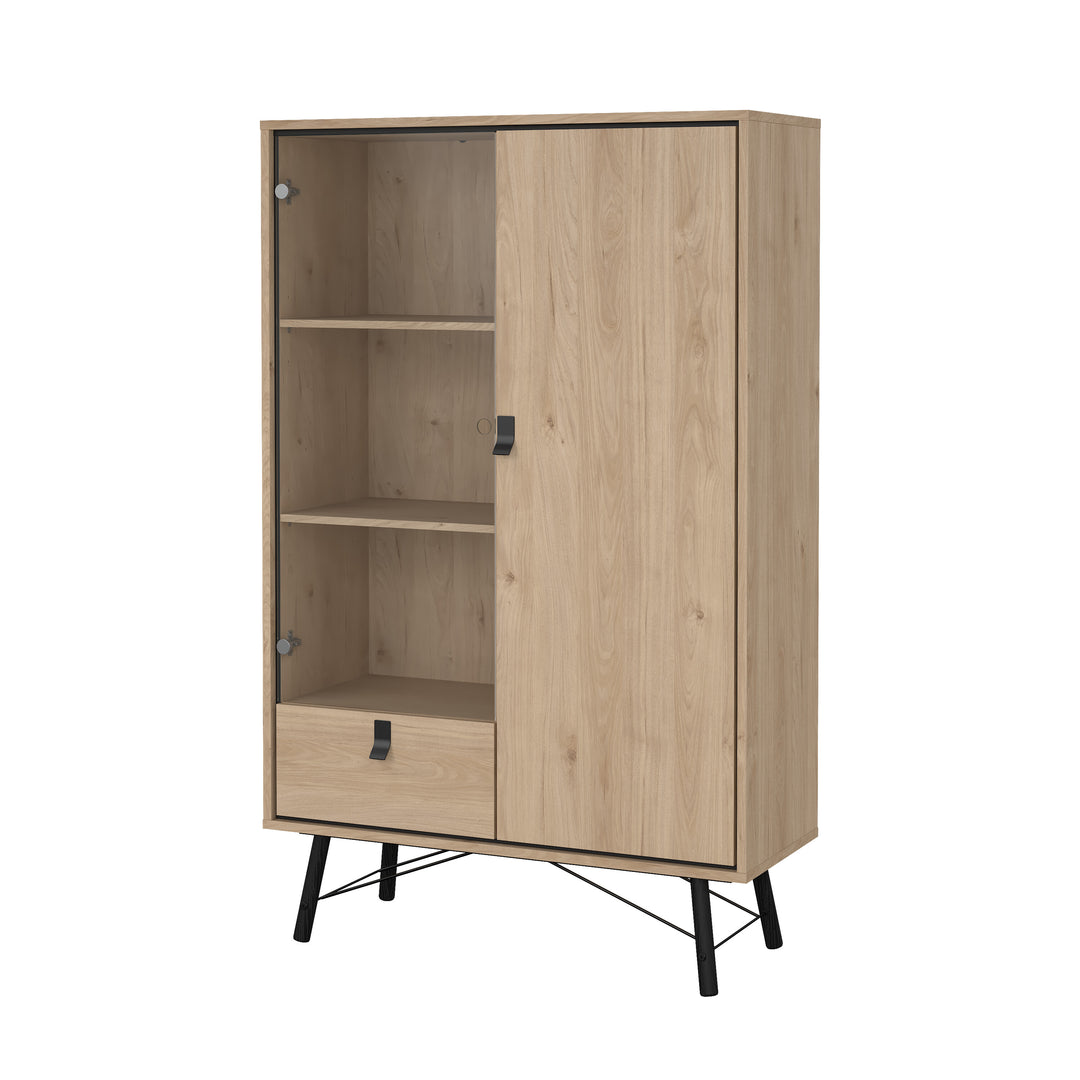 TVILUM Ry porcelænsskab 1 dør + 1 vitrine + 1 skuffe Parcel