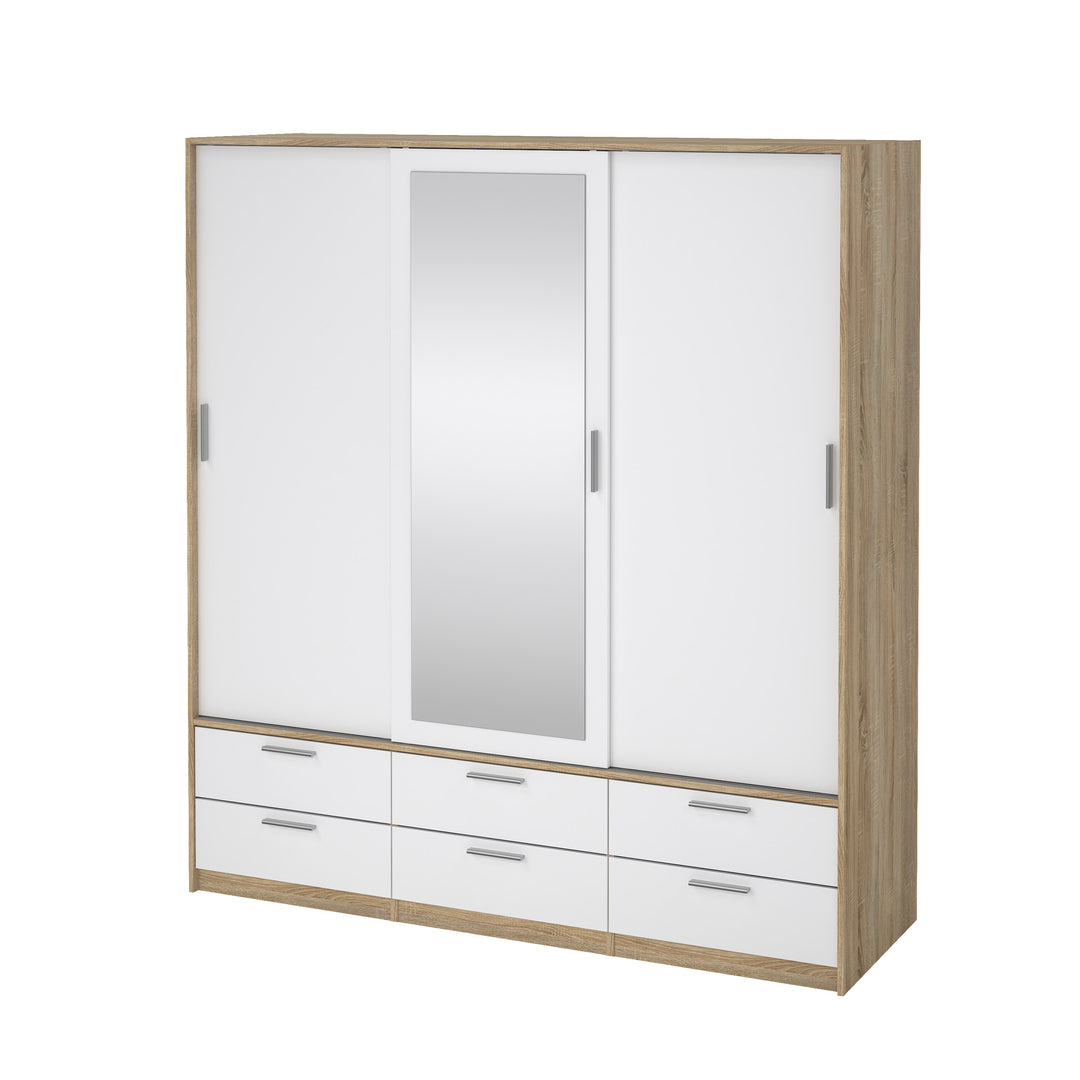 TVILUM Line Garderobe med 3 døre + 6 skuffer Parcel