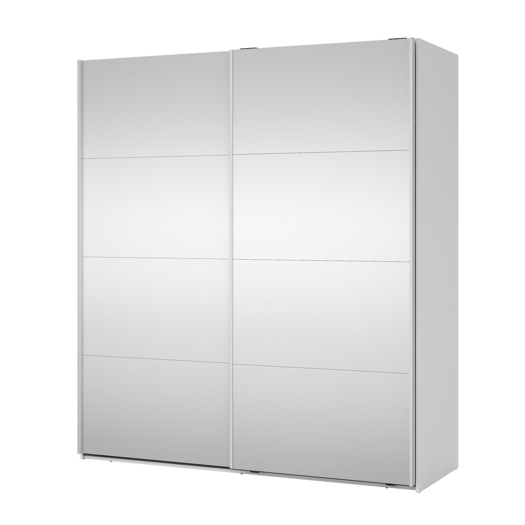 TVILUM Bergamo Garderobe med 2 skydedøre og spejl 180 x 200 cm Parcel