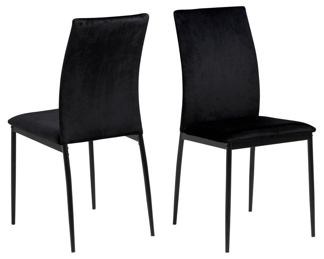 ACT NORDIC Demina spisebordsstol sort polyester og sort metal