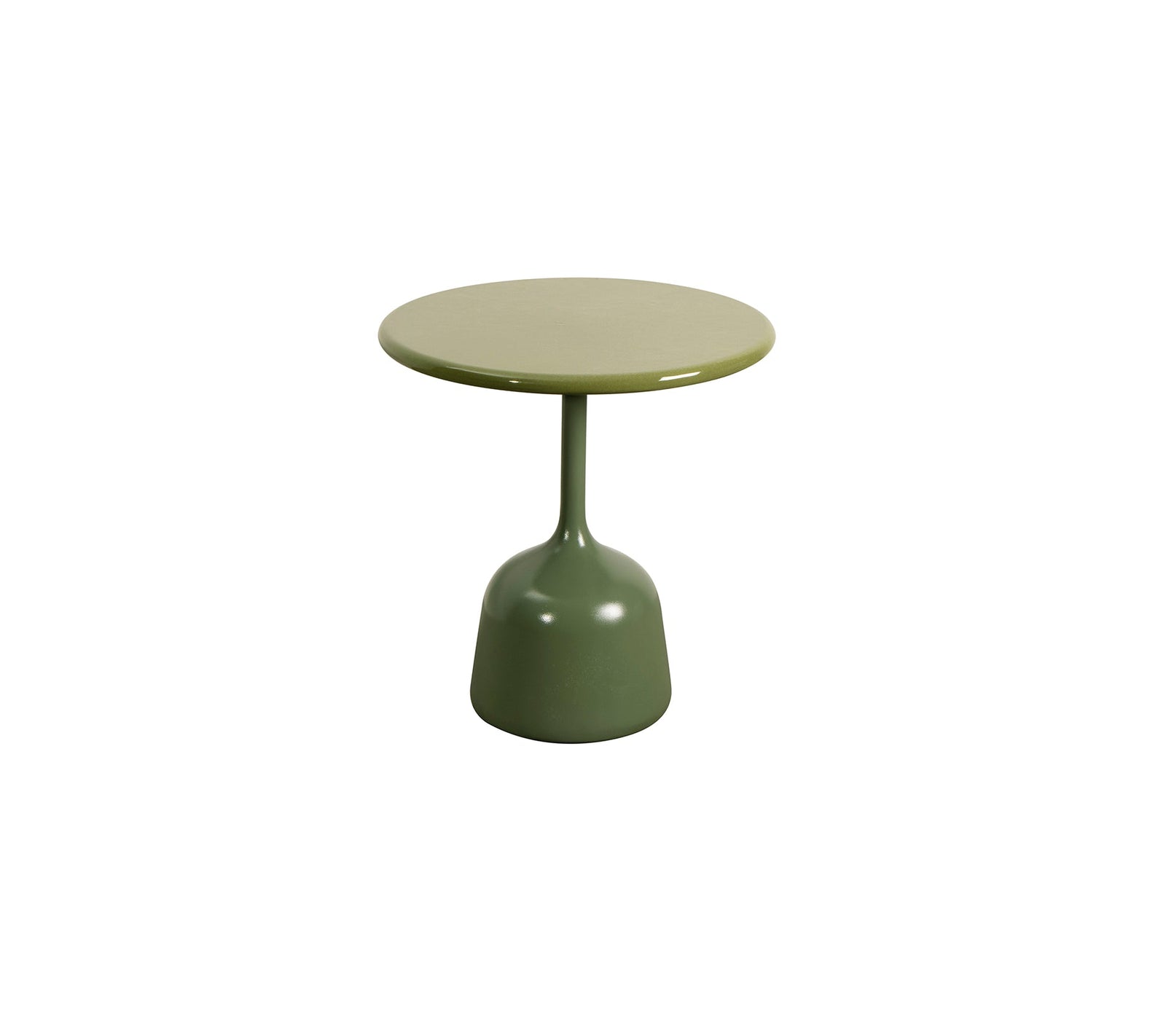 Produktbillede af CANE-LINE GLAZE SOFABORD LILLE OLIVE GREEN ALUMINIUM 45 i premium kvalitet