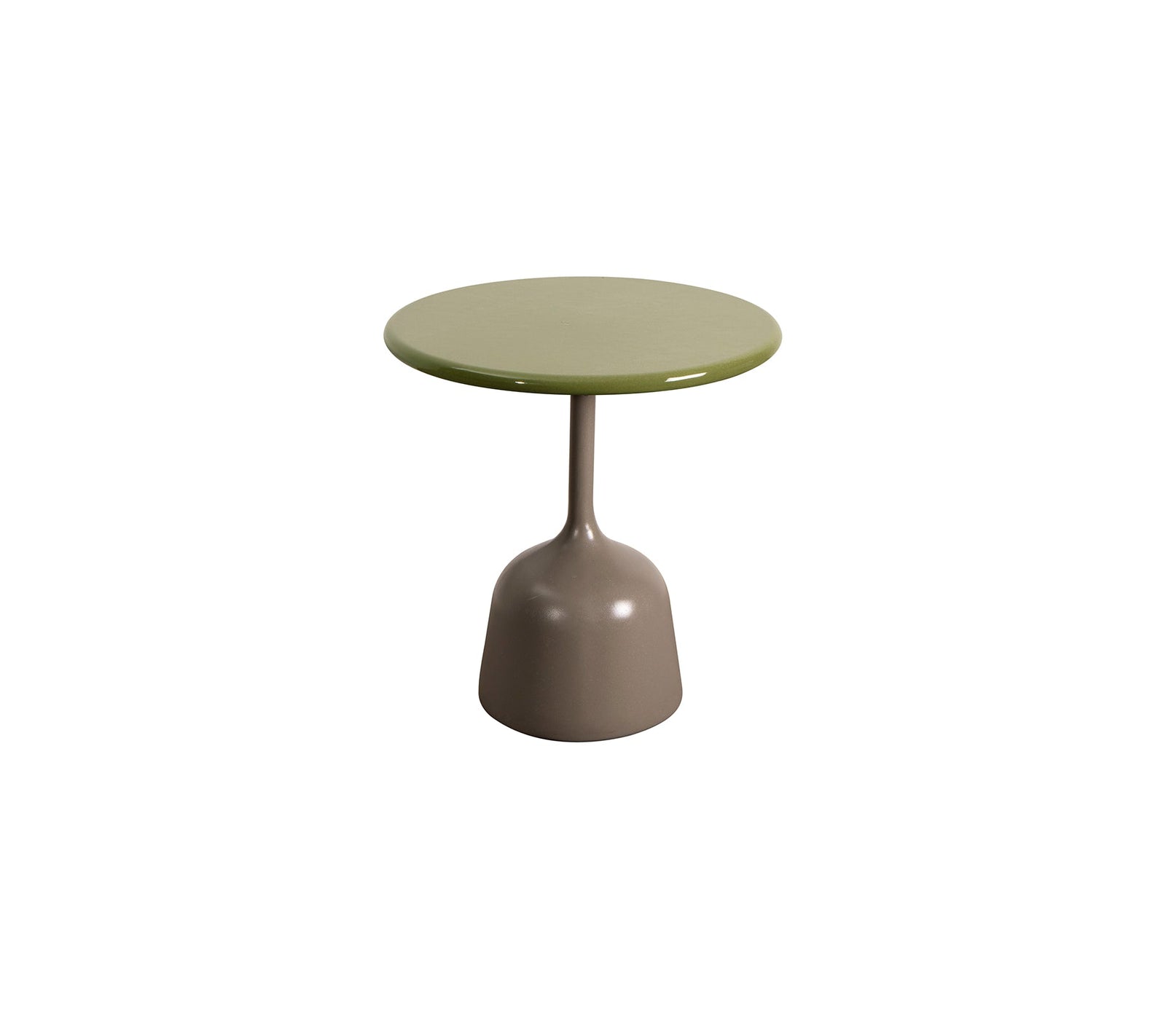 Produktbillede af CANE-LINE GLAZE SOFABORD LILLE TAUPE ALUMINIUM 45 i premium kvalitet