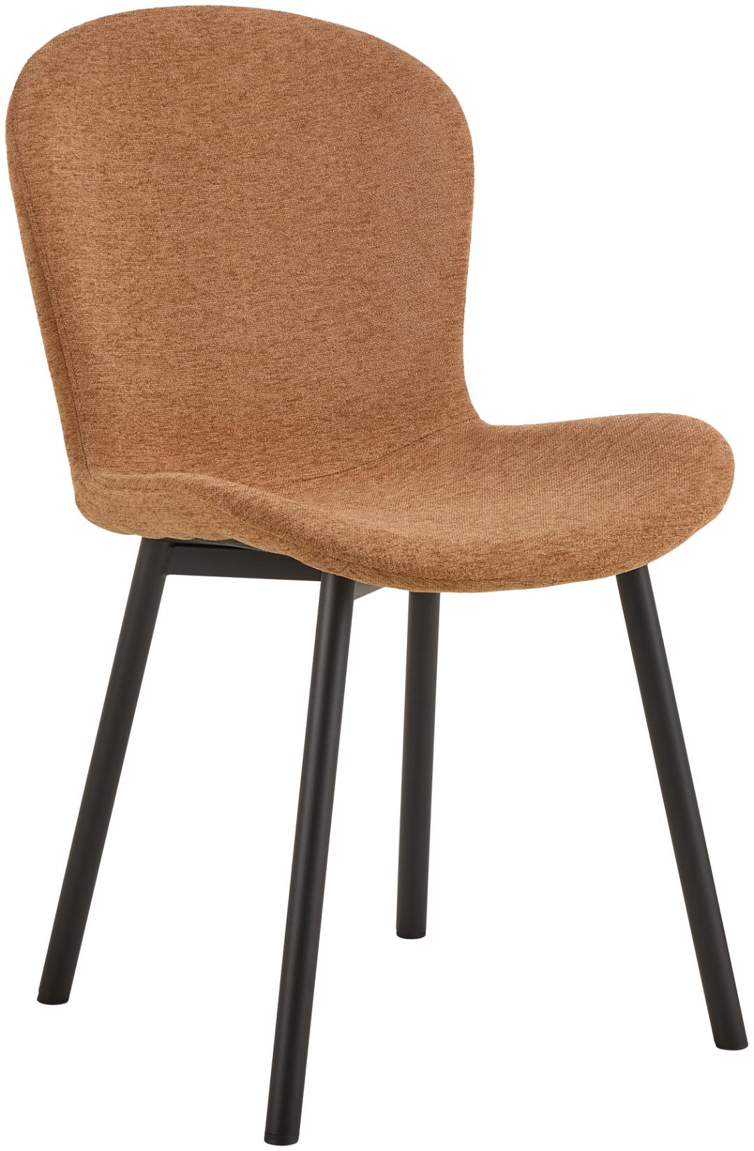Act Nordic Esra spisebordsstol i terracotta stof med sort stål