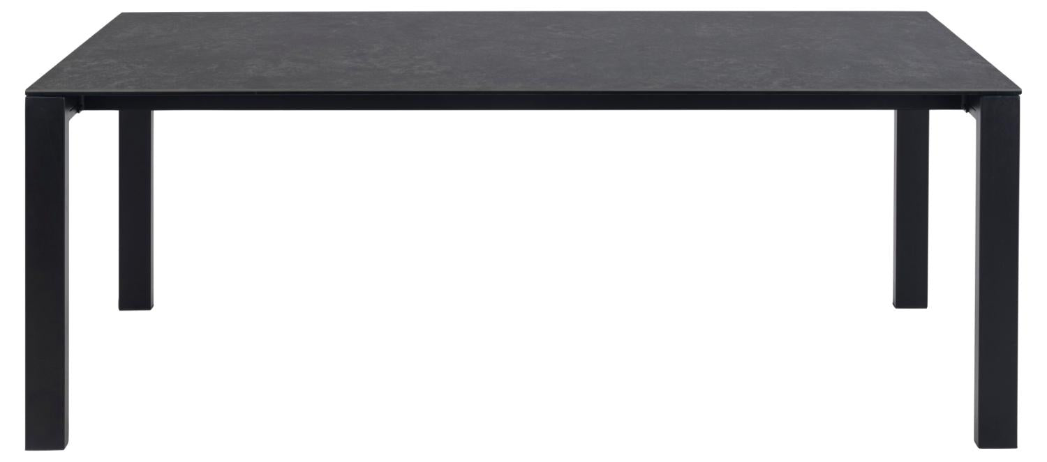 Produktbillede af ACT NORDIC Brentford spisebord rektangulær sort Fairbanks keramik og sort metal 200x90 i premium kvalitet