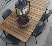 Produktbillede af CANE-LINE CORE SPISEBORD/GREY TEAK 274 i premium kvalitet
