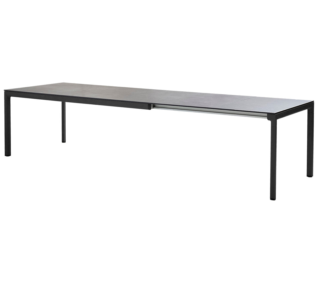 Produktbillede af CANE-LINE DROP SPISEBORD M/120 CM EXTENSION LAVA GREY ALUMINIUM 200 i premium kvalitet