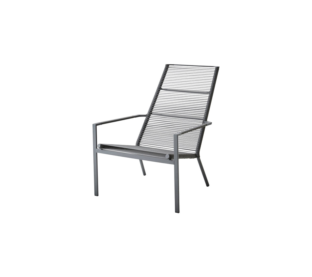 Produktbillede af CANE-LINE EDGE HIGHBACK STOL ANTHRACITE 100 i premium kvalitet