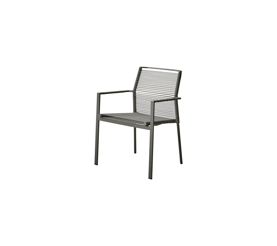 Produktbillede af CANE-LINE EDGE STOL M/ARMLÆN ANTHRACITE 83 i premium kvalitet