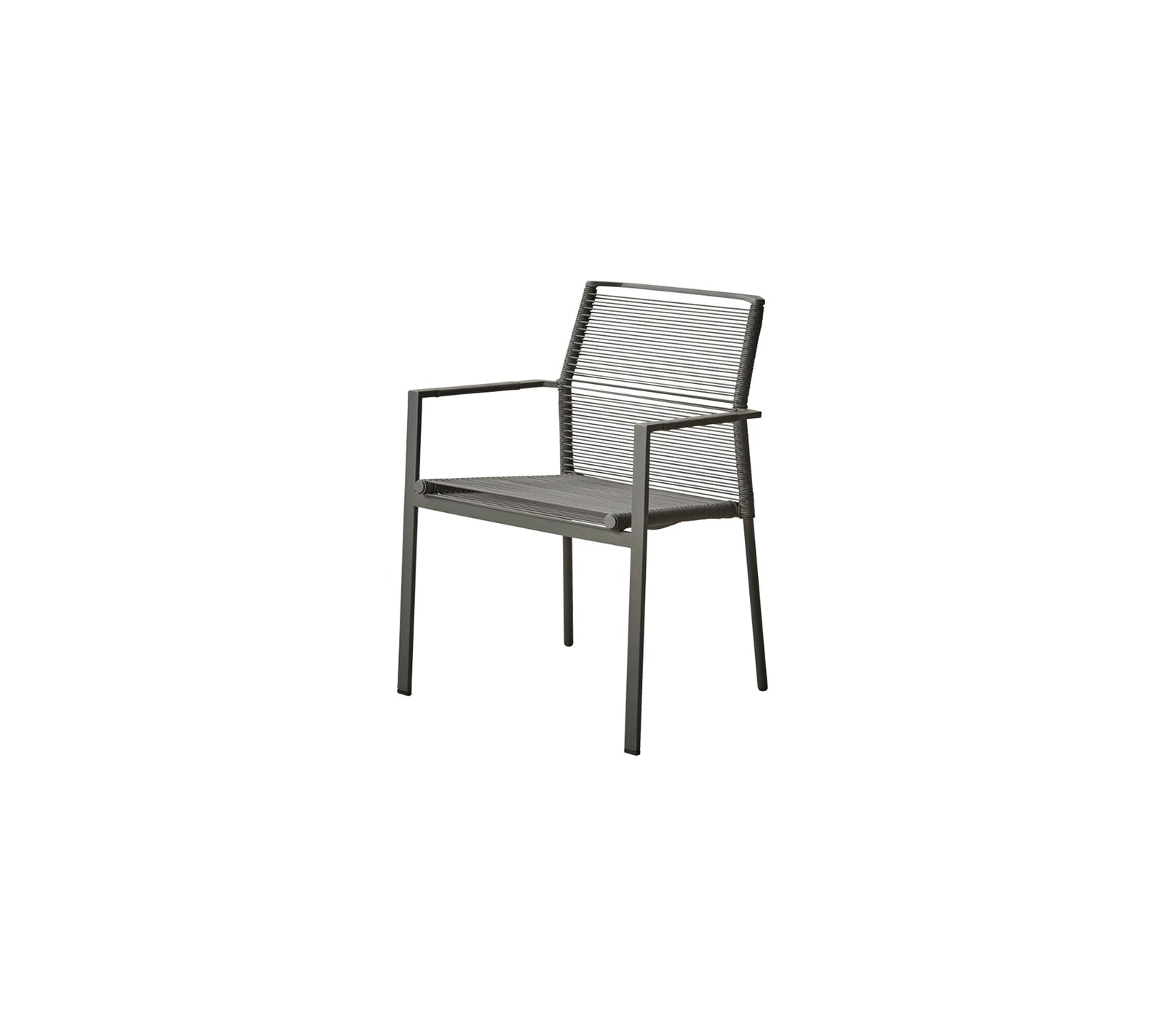 Produktbillede af CANE-LINE EDGE STOL M/ARMLÆN ANTHRACITE 83 i premium kvalitet