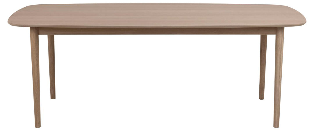 ACT NORDIC Aston spisebord m. udtræk hvidpigmenteret egefiner og eg 210x100