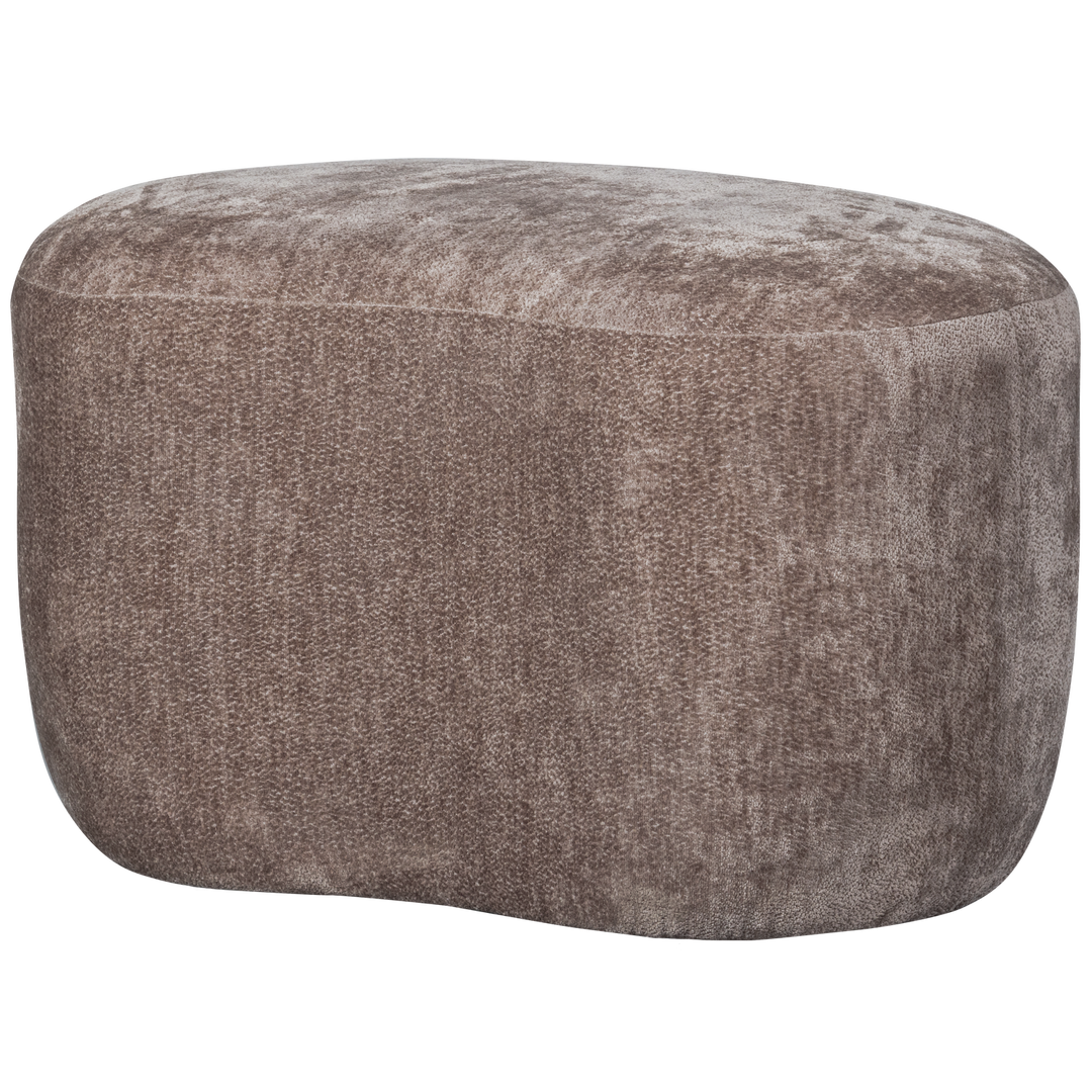 WOOOD Popular puf bønneformet taupe chenille stof 73x51