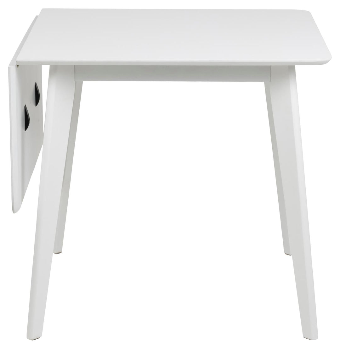 ACT NORDIC Roxby spisebord inkl. 1 tillægsplade hvid MDF og gummitræ 80/120x80