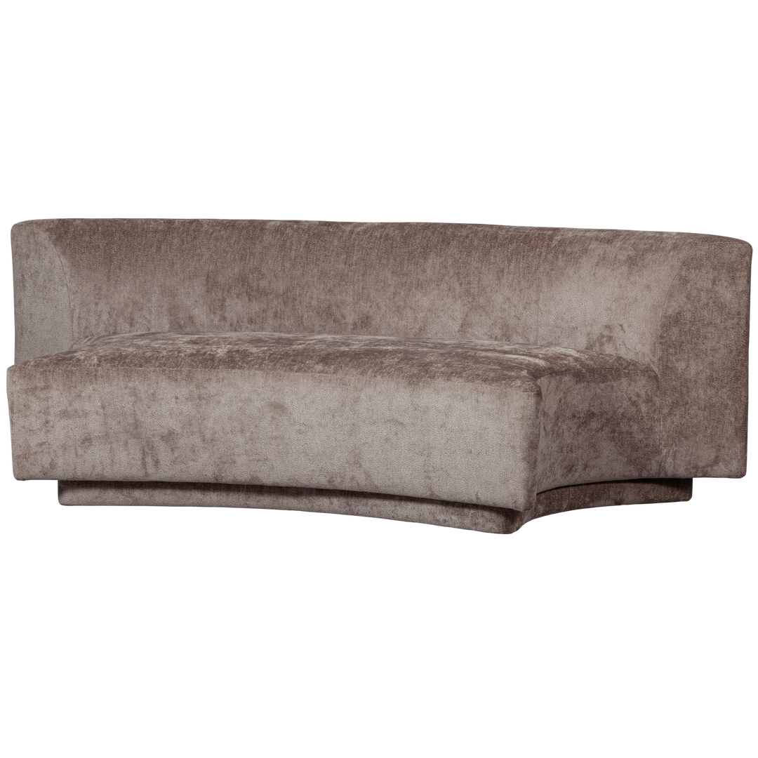 WOOOD Popular 2 pers. sofa taupe chenille polyester stof