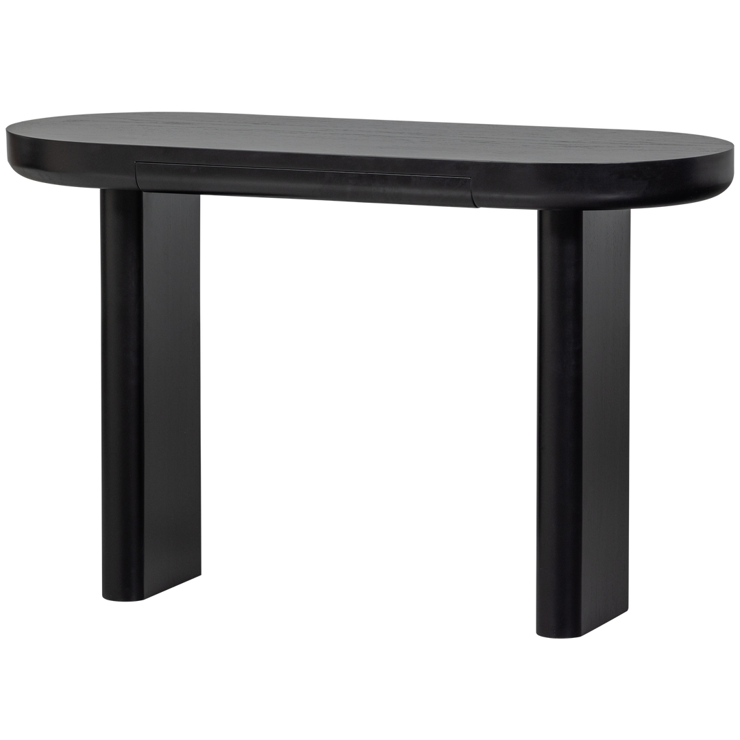 WOOOD Mael skrivebord m. 1 skuffe sort finer 120x50