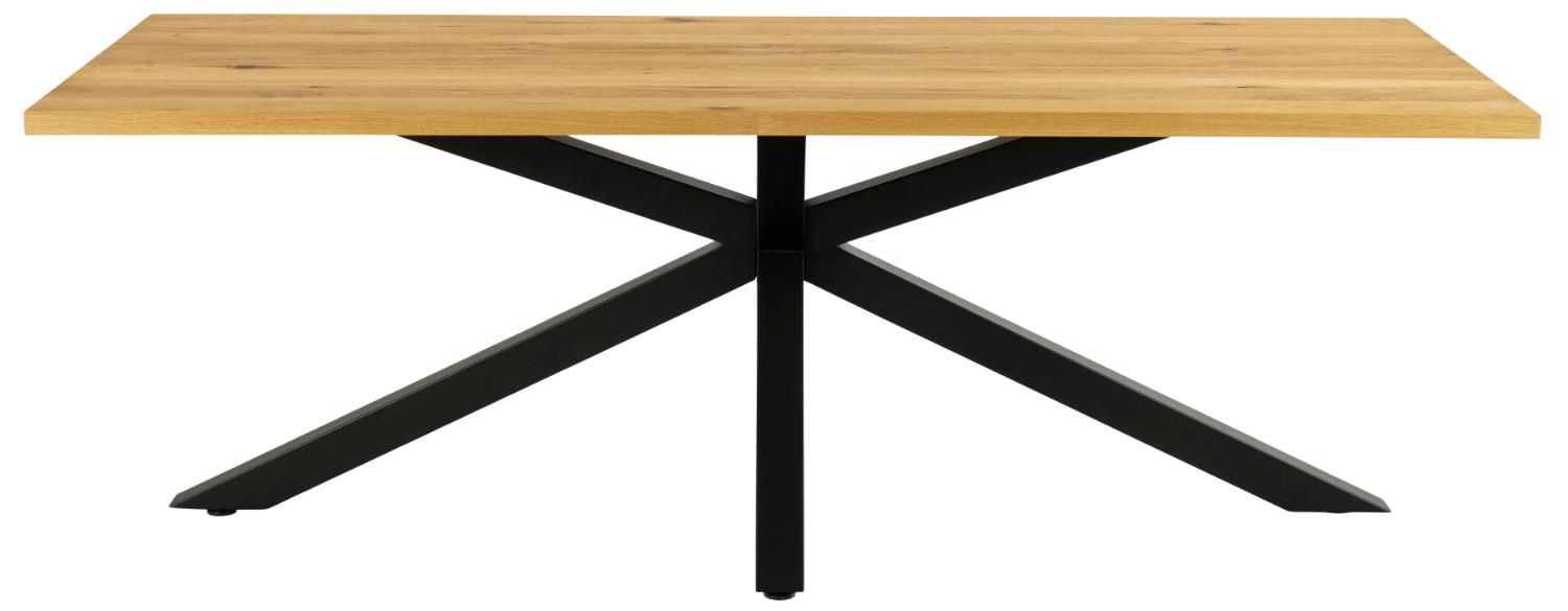 Produktbillede af ACT NORDIC Heaven spisebord rektangulær natur vild eg finÃ¨r og sort metal 220x90 i premium kvalitet
