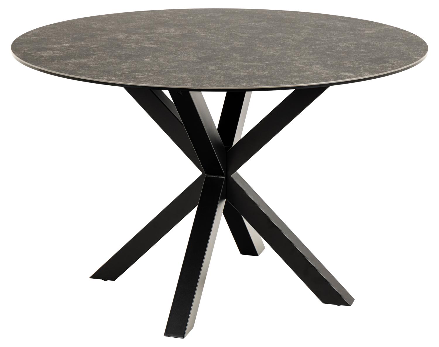 Produktbillede af ACT NORDIC Heaven spisebord rund sort Fairbanks keramik og sort metal Ø119 i premium kvalitet
