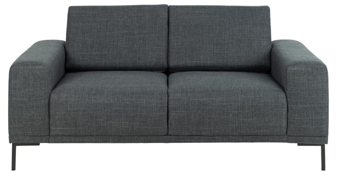 SOFAKONCEPT Noora 2 pers. sofa mørkegrå stof og sort metal