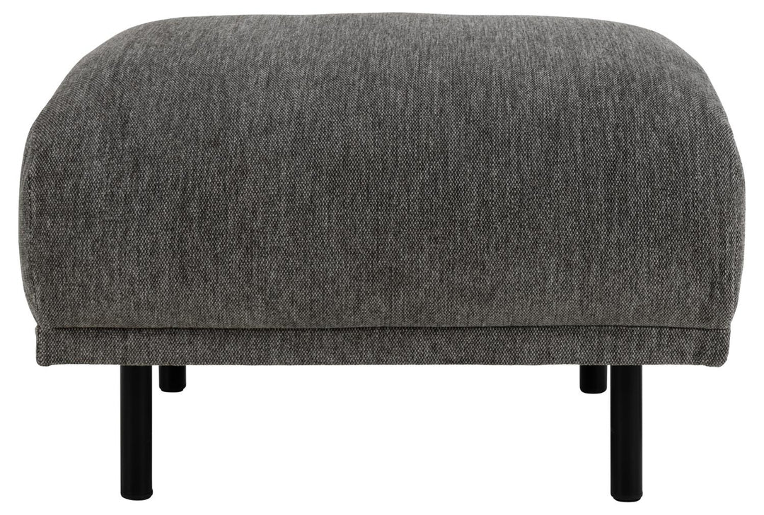 SOFAKONCEPT Elea puf antracitgråt stof og sort metal 70x62
