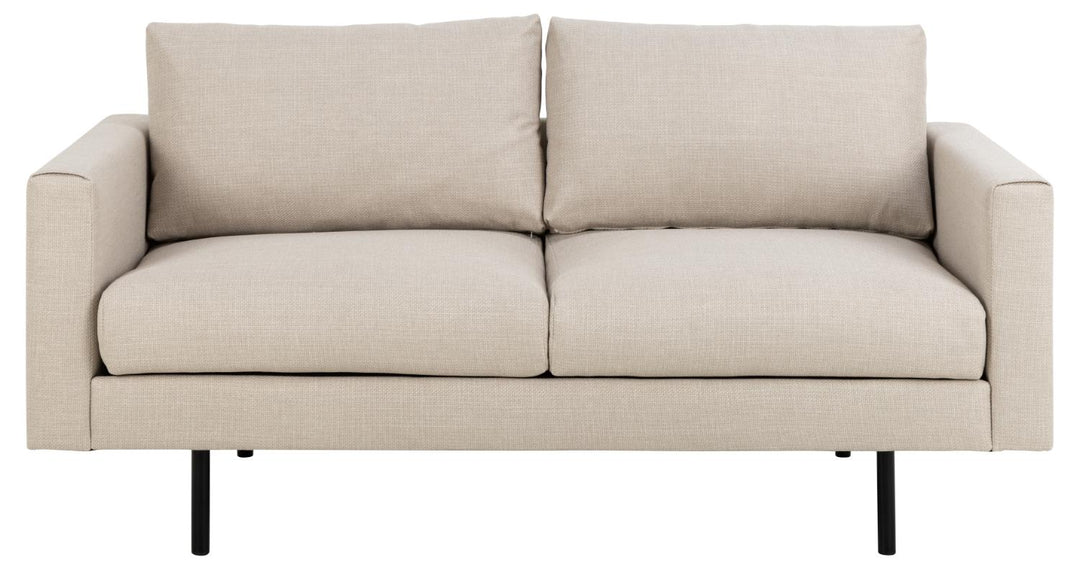 SOFAKONCEPT Toril 2,5 pers. sofa beige stof og sort metal