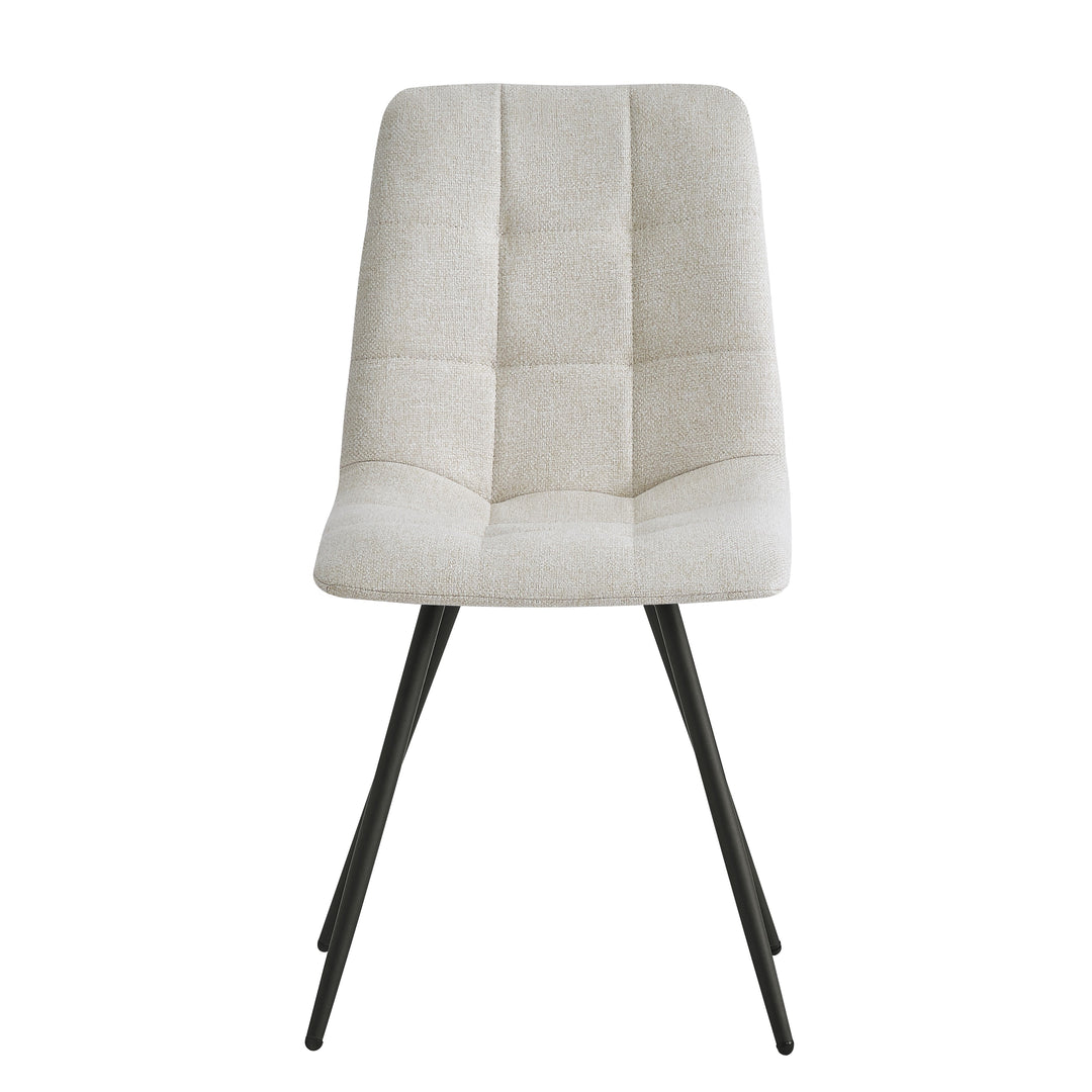 NORDLYS Bjørn spisebordsstol beige stof og sort metal