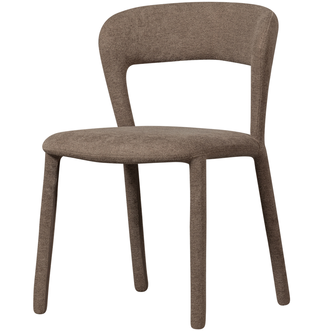 WOOOD Noble spisebordsstol taupe polyester stof