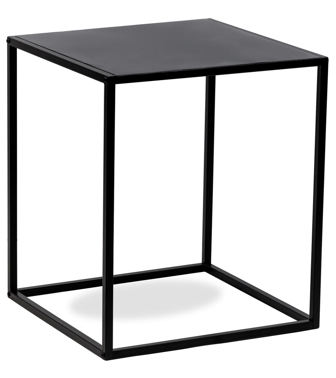 NORDLYS Hagen sidebord kvadratisk sort metal 45x45