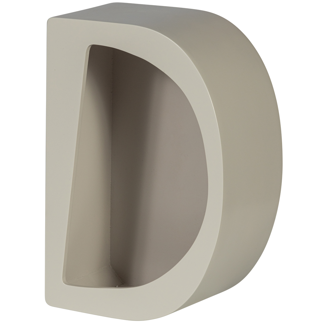 WOOOD Noam vægdekoration halvrund grå eukalyptustræ med støvfinish 15x35x24