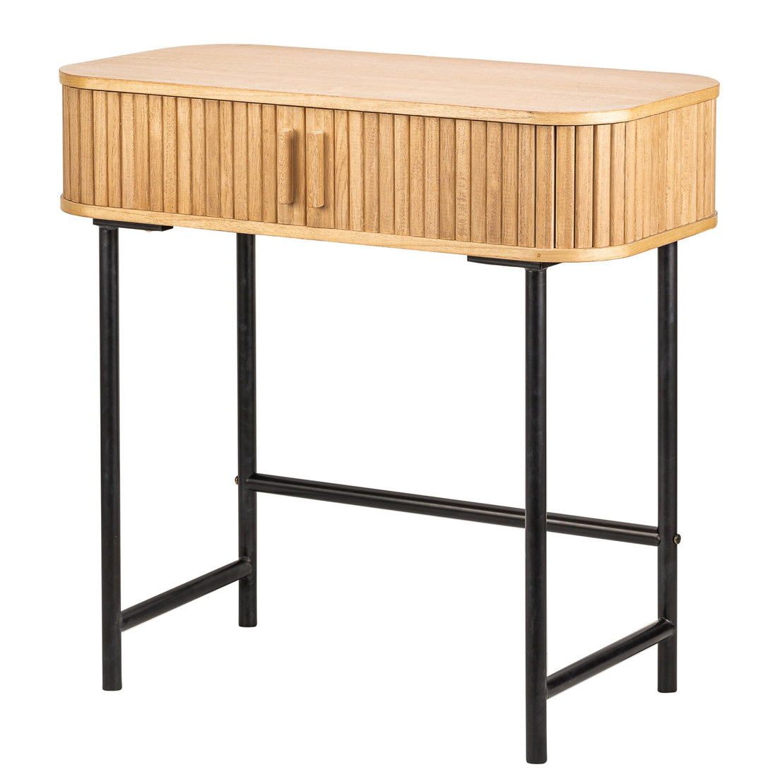 NORDLYS Nagano konsolbord m. 2 låger natur bøg og metal 80x40