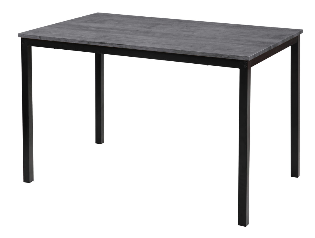 NORDLYS Newport spisebord rektangulær grå træ og metal 120x75