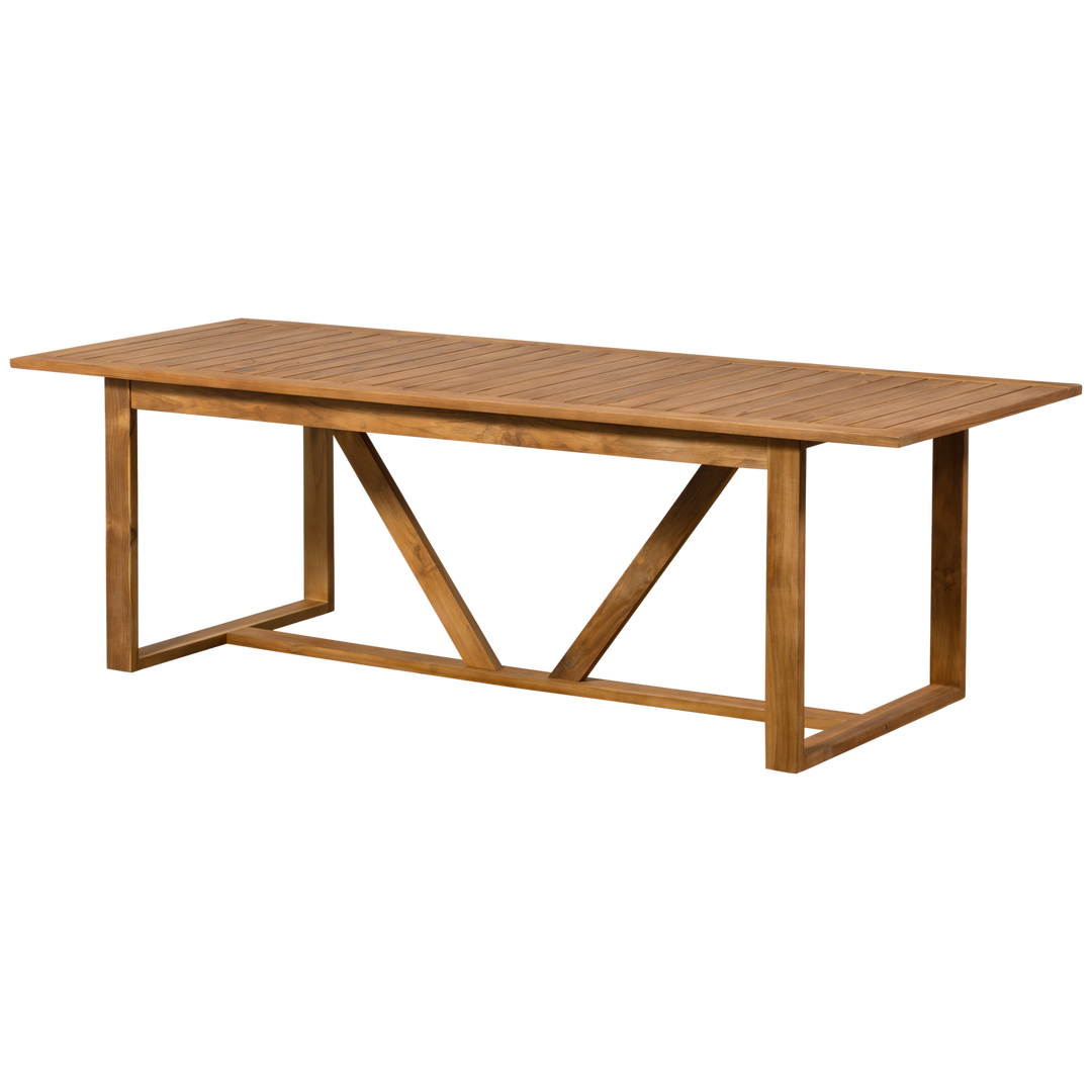 WOOOD Beaver havebord rektangulær natur teaktræ 240x90