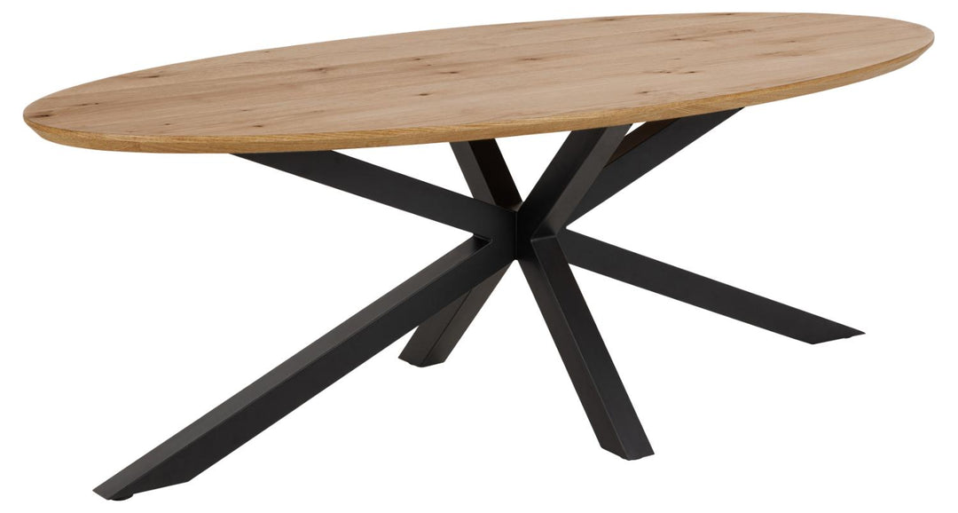 Produktbillede af ACT NORDIC Heaven spisebord oval natur vild eg finÃ¨r og sort stål 220x100 i premium kvalitet