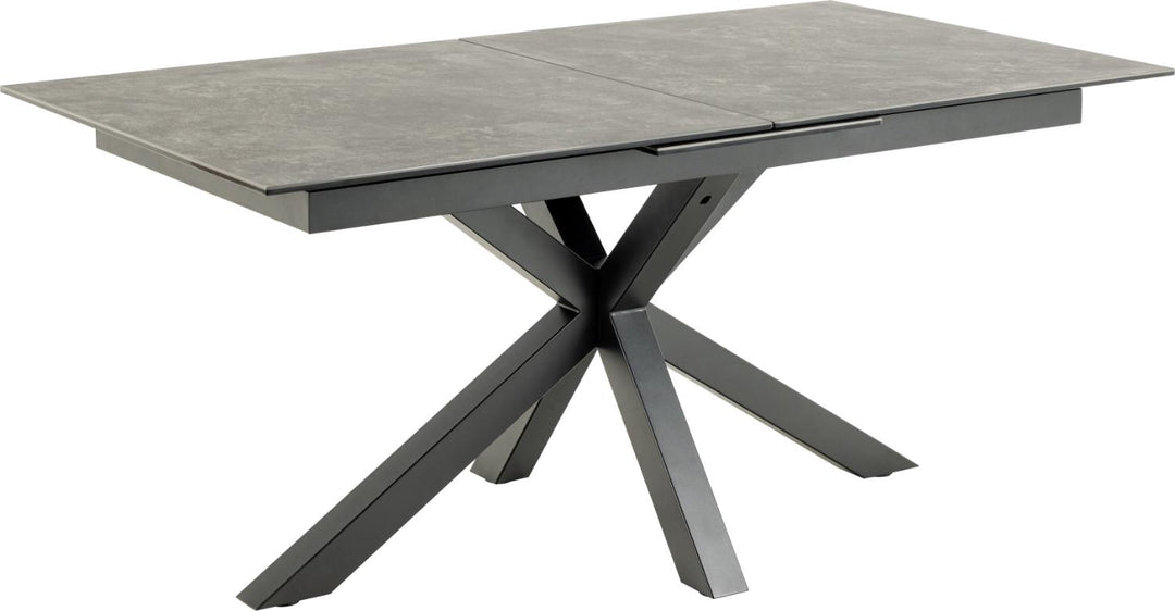 Produktbillede af ACT NORDIC Heaven spisebord m. 1 tillægsplade sort keramik glas og sort stål 168/210x90 i premium kvalitet