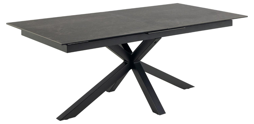 Produktbillede af ACT NORDIC Heaven spisebord m. 1 tillægsplade sort keramik glas og sort stål 200/240x100 i premium kvalitet