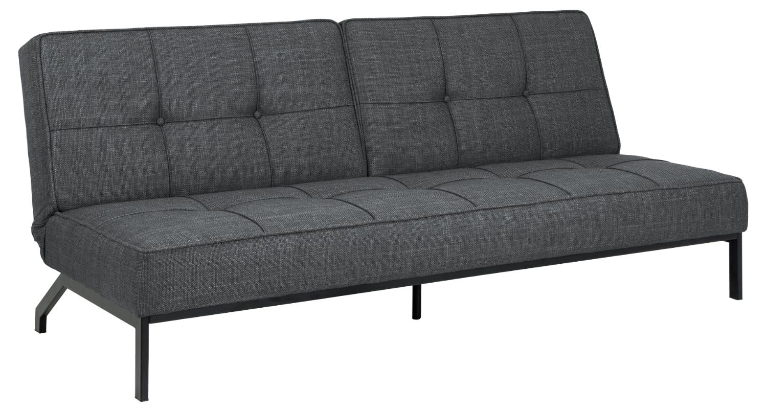 Produktbillede af ACT NORDIC Perugia sovesofa mørkegrå stof og sort stål i premium kvalitet