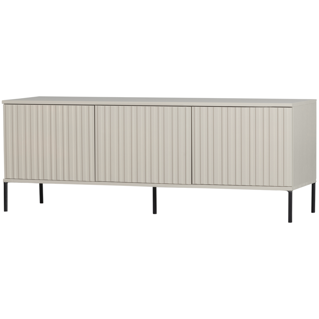 WOOOD Gravure TV-bord m. 3 låger og 3 hylder grå fyrretræ 150x44