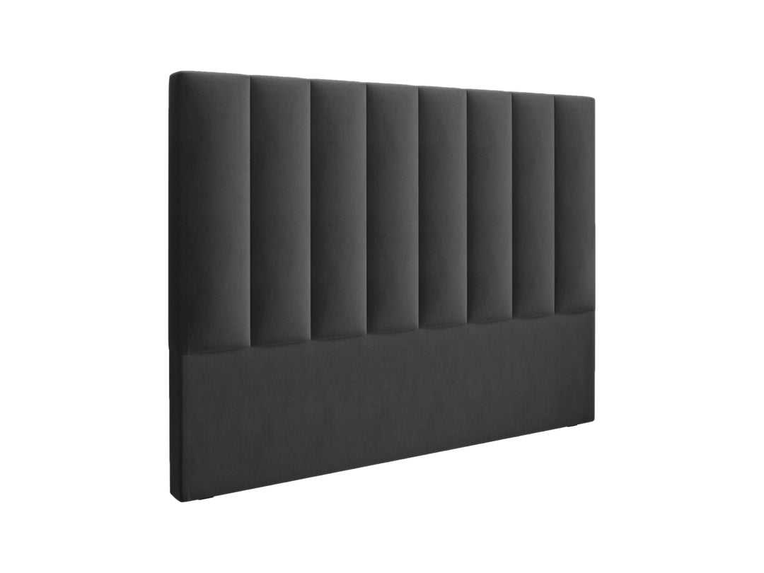 Produktbillede af MICADONI Marl hovedgavl antracitgrå fløjl 160x8x120 i premium kvalitet