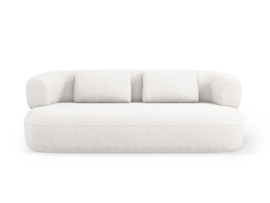 MICADONI Jenny sofa 3 sæder beige chenille og sort plast