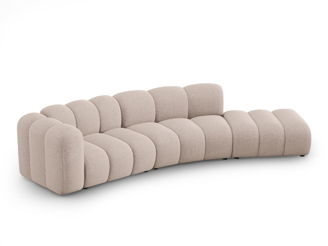 MICADONI Lupin Modul sofa højre 5 sæder beige chenille