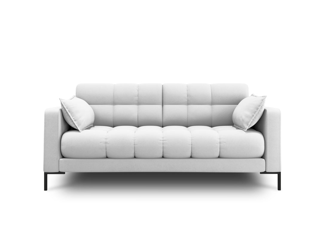 MICADONI Mamaia sofa 2 sæder grå stof og sort metal