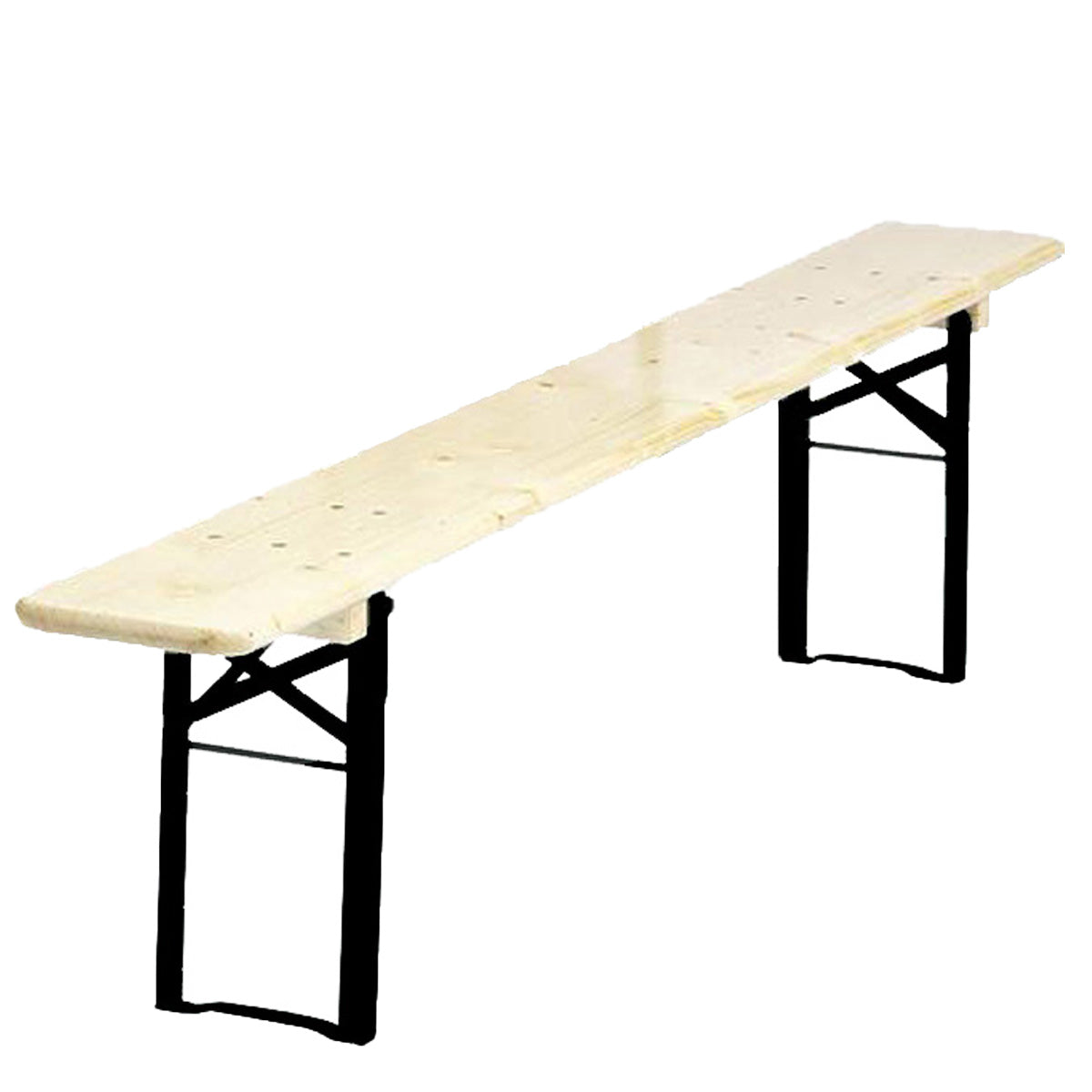 Produktbillede af Brau Bænk 220x25 cm Natur-sort på tilbud