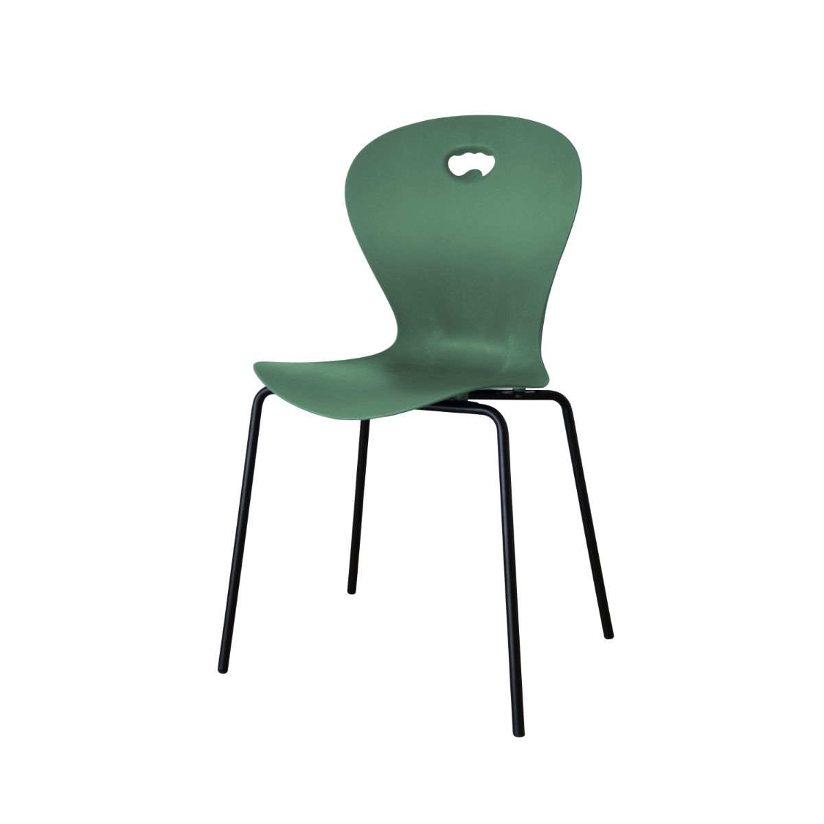 Produktbillede af KAROLINE Stabelstol Upcycled plast Grøn på tilbud