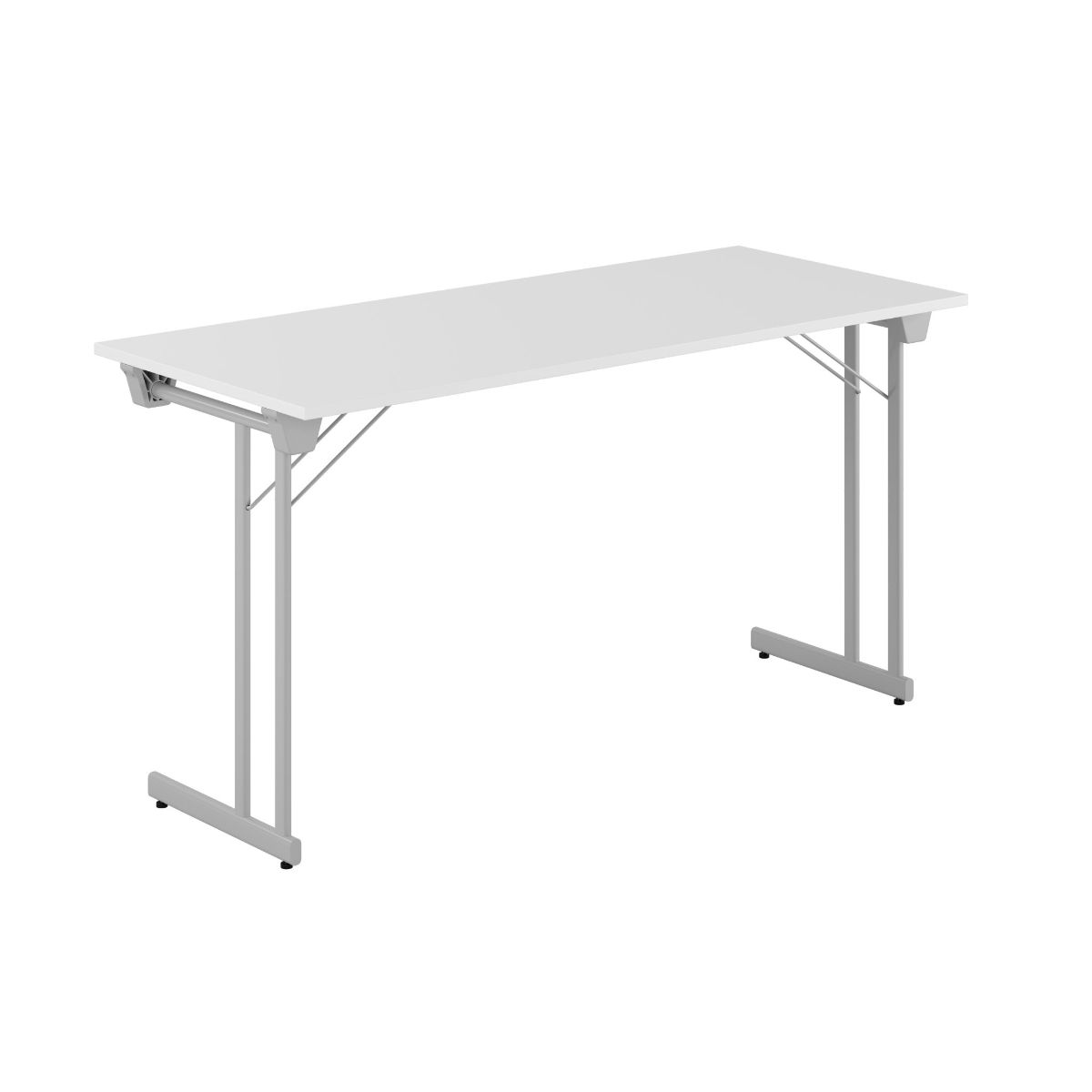 Produktbillede af Kongress Style 140x60cm Sammenklappeligt bord Hvid-grå på tilbud