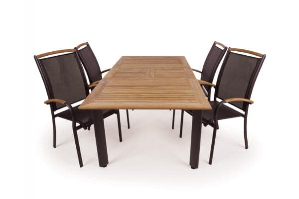 Dala Havemøbelsæt m/4 stabelstole - 96x150/200 cm ❤ Kæmpe udvalg i KERNETEAK ❤ Billig fragt og hurtig levering 2 - 5 hverdage - Varenummer: HML-DK3052 / Ean: på lager - Udsalg på HAVEMØBELSÆT > Teak havemøbelsæt Spar op til 59% - Over 454 kendte brands på udsalg