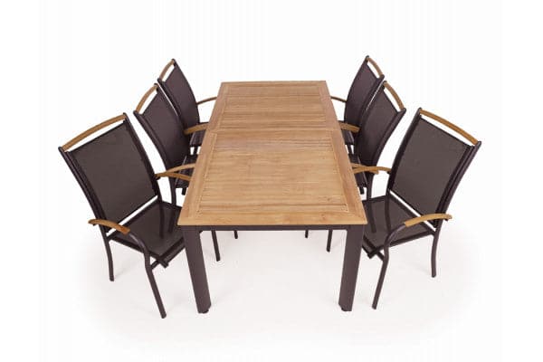 Dala Havemøbelsæt m/6 stabelstole - 96x200/280 cm ❤ Kæmpe udvalg i KERNETEAK ❤ Billig fragt og hurtig levering 2 - 5 hverdage - Varenummer: HML-DK3057 / Ean: på lager - Udsalg på HAVEMØBELSÆT > Teak havemøbelsæt Spar op til 51% - Over 454 kendte brands på udsalg