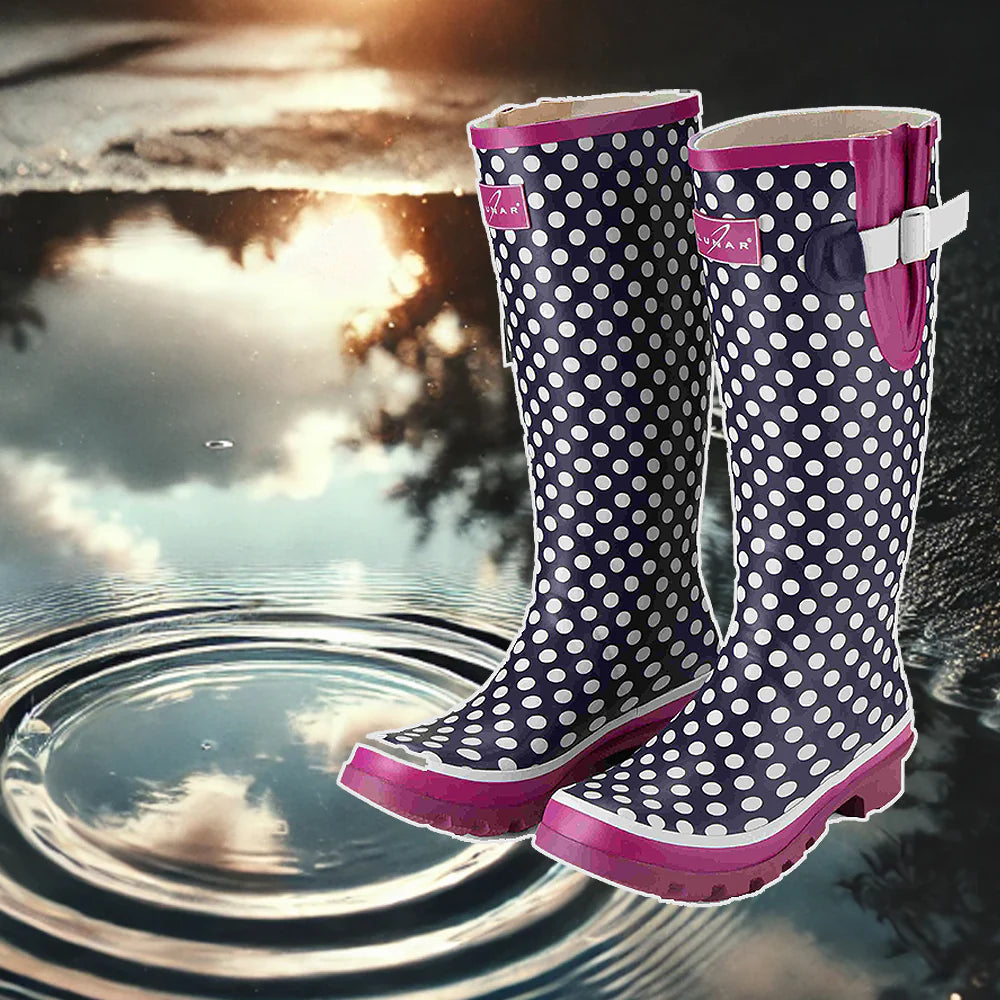 Høje gummistøvler til damer stilfulde komfortable og vandtætte 39