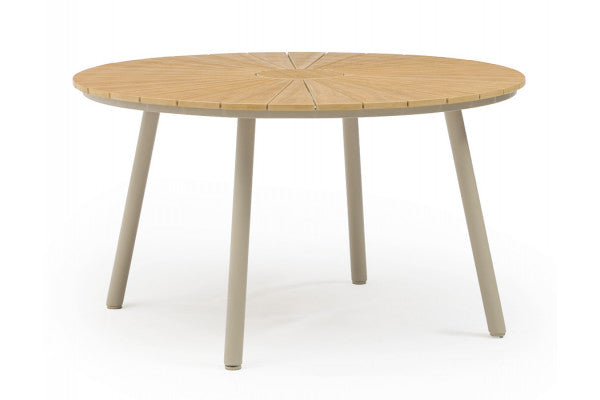 Produktbillede af DaneLine Adam Havebord Nonwood Ø130 cm Latte på tilbud i høj kvalitet
