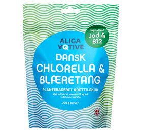 Detaljeret produktbillede af ALIGA AQTIVE Dansk Chlorella & Blæretang 200 g. på tilbud