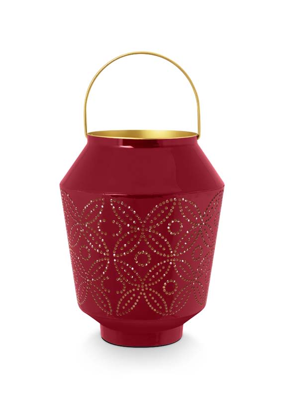 Produktbillede af Lantern Enamelled Dark Pink 29cm på tilbud i høj kvalitet