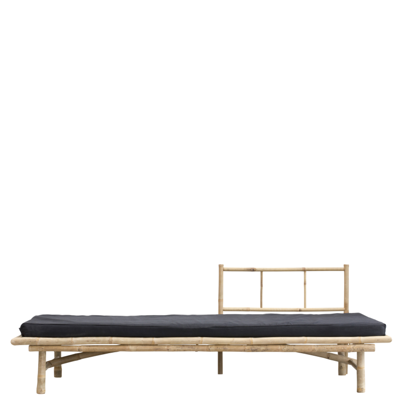 Produktbillede af Mandisa daybed i bambus 215 cm sort på tilbud i høj kvalitet