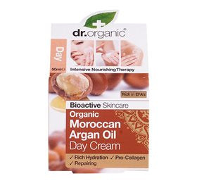 Detaljeret produktbillede af Dr. Organic Day cream Argan 50ml. på tilbud